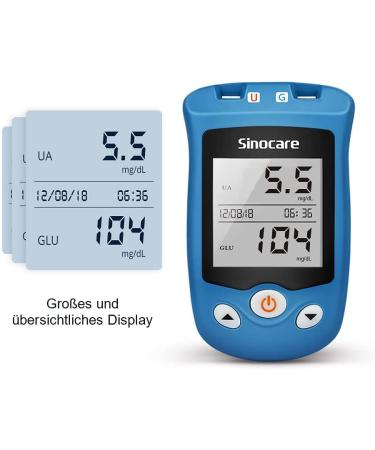 Sinocare Uric Acid & Blood Sugar Measuring Device Set | 50 Test Strips Each | Safe & Accurate | International Shipping - Buy Online on GoSupps.com