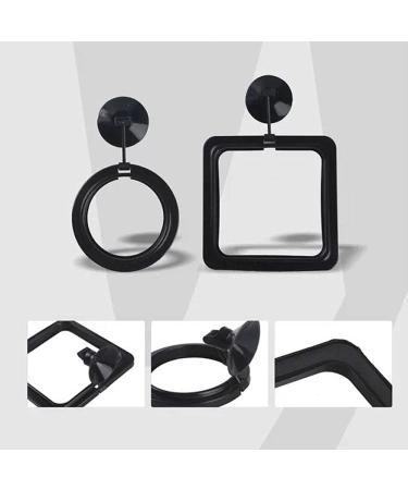 YIUIRUOI 2 Pieces Aquarium and Tank Floating Rings Food Feeders with Suction Cup Fish Food Feeders with Suction Cup (Black) - Buy Online on GoSupps.com