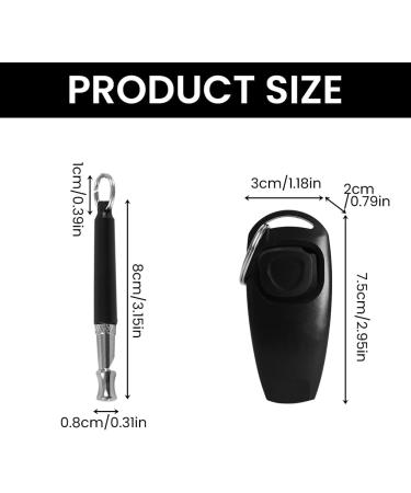 Onyxify 2Pcs Dog Whistle Dog Training Clicker Pet Training Clicker with Big Button Effective Behavioral Training Tool for Cats Birds Puppy Recall(COLOR:black) - Buy Online on GoSupps.com
