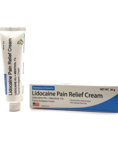 Mohnark Pain Relief Cream with Lidocaine 4% and Menthol 1% | Vitamin E | Fast-Acting Numbing Formula | Non-Greasy - Buy Online on GoSupps.com