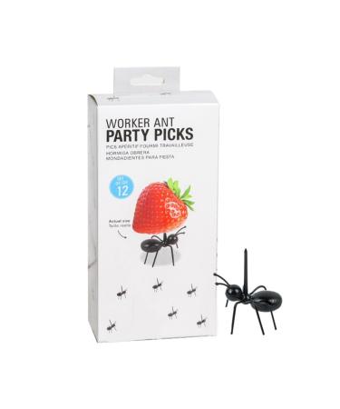 Knadgbft 120 Pack Ant Food Fruit Decoration Forks Ant Shaped Forks Fit for Snack Cake Dessert Home Kitchen Party