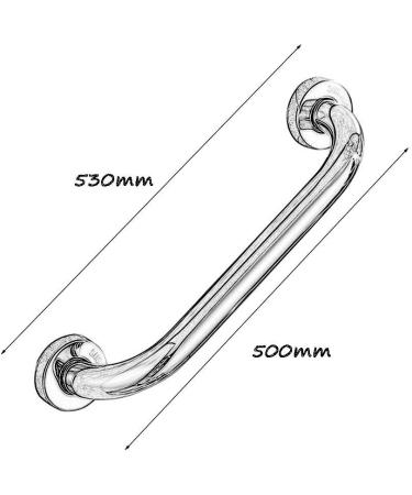 Bathroom Grab Bar Safety Support Rail Bathroom Shower Grab Bars - Silver Grab Bars for Bathtubs and Toliet Adjustable Handrail Assist Grab - Buy Online on GoSupps.com