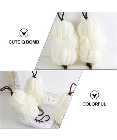 Buy 2pcs Bath Ball Flower Pouf - Loofah Shower Balls & Back Scrubber for Women | International Shipping Available - Buy Online on GoSupps.com
