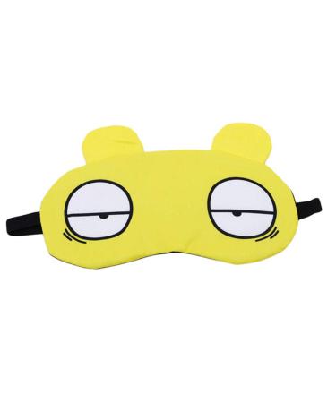 Yunzee Cute Sleep Eye Mask Soft Bags Protection Blindfold for Kids Girls Adult Yoga Traveling Sleeping Party On Day and Night Yellow