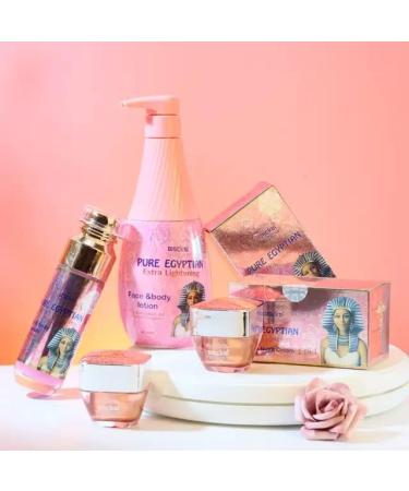  Glupa PURE EGYPTIAN OSCKAI EXTRA Brightening Kit with Pure Collagen Glutathione Vitamin C Hyaluronic Acid Kojic Acid Body Milk Serum Face Cream Soap - Buy Online on GoSupps.com
