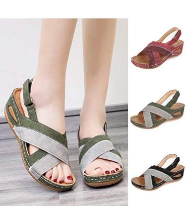 Creev Women s Open Sandals - High-Quality Orthopedic Summer Flip-Flops Breathable Synthetic Leather Non-Slip Platform Shoes (EU Sizes 37-38) - Buy Online on GoSupps.com