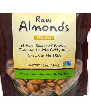 Buy Now Foods Raw Almonds Unsalted 16 oz | Healthy Snacking & Cooking - Buy Online on GoSupps.com