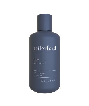Tailorford Face Wash for Men and Women Hydrating Gel Facial Cleanser with Niacinamide (B3) and Beta Glucan Fragrance-Free All Skin Types Unisex Soap Free Alcohol Free 8.0 Fl Oz 8 Fl Oz (Pack of 1)