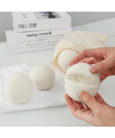 XL Organic Wool Dryer Balls - 100% New Zealand Wool Fabric Softener | Reusable Laundry Balls for Wrinkle Reduction (6 Pack) | Eco-Friendly Home Essentials - Buy Online on GoSupps.com