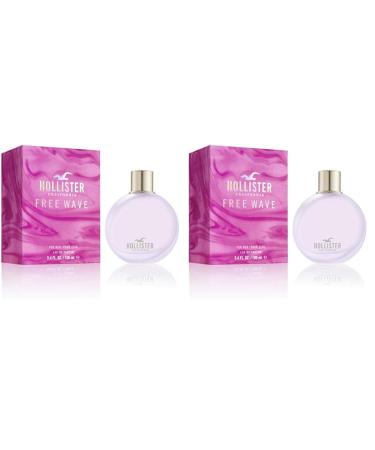 Hollister Free Wave Women EDP Spray Floral 3.4 Fl Oz (Pack of 2)