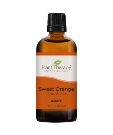 Plant Therapy Sweet Orange Organic Essential Oil 100% Pure USDA Certified Organic Undiluted Natural Aromatherapy Therapeutic Grade 100 mL (3.3 oz)