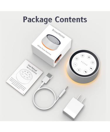 BrownNoise Sound Machine | 30 Soothing Sounds | 12 Colors Night Light | White Noise for Adults, Kids, Baby | Memory Function | 36 Volume Levels | 5 Timers | Home Office Travel - Buy Online on GoSupps.com