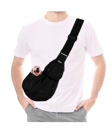 Slowton dog carrier bag pet dog bag with adjustable padded shoulder strap and front bag carrying bag dog for walking outdoors and excursions (black-water-tight) black-water-tight XS (for pets 0.9-2kg)