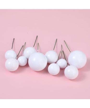 40 Pcs Ball Cake Toppers Round White Mini Balloon Cake Topper White Cake Balls Decorations Foam Ballon Cupcake Topper DIY Cake Insert Topper White Cake Balls for Party Wedding Baby Shower Decor - Buy Online on GoSupps.com