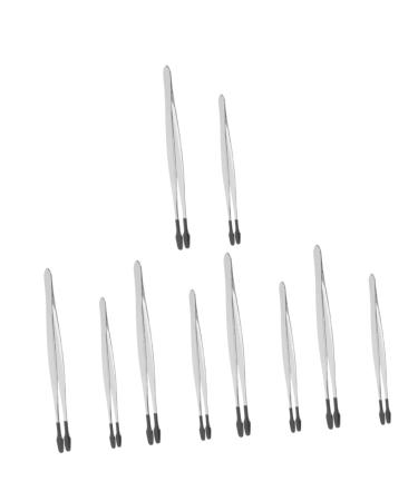 FOMIYES 10 STK stamp clip Brow Tool Tool for jewelry production Jewelry tongs tweezers for stamp collectors Collection collectors Groß Aid clip Suite martensitic stainless steel 15.20x1.00cmx5PCs as shown x 5 pieces