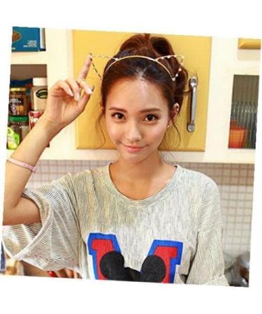 Frcolor Cat Ear Headband for Women Girls - Metal Hair Hoop Kitten Ears Hairband for Costume Party Cosplay - 1 PCS (Silver) - Buy Online on GoSupps.com