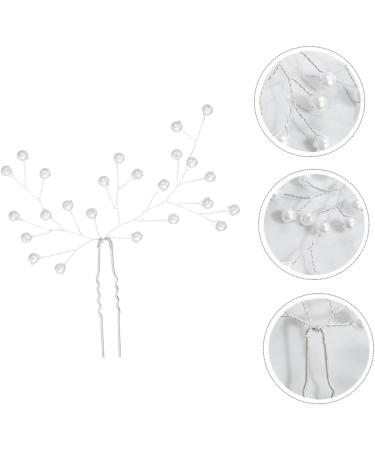 LALAFINA 1pc Faux Pearls Upunch U-shaped Hairpin Handmade Hair Clip Tiara Hair Pin Wedding Hairpin Hair Ornament U Pearl Hairpin Decorative Hairpi European and American Headgear - Buy Online on GoSupps.com