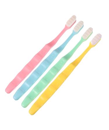 Frcolor 4 pieces wangan hair toothbrush micro toothbrush soft children's toothbrush tooth hygiene oral hygiene travel toothbrush toothbrushes for children micro-nano toothbrushes bristle toothbrush pp