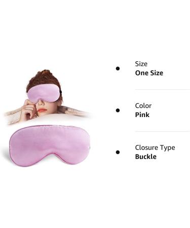 Silk Satin Sleep Mask for Women - Pink | Adjustable Strap for Airplane Travel - Night Cover Blindfold for a Restful Sleep - Buy Online on GoSupps.com