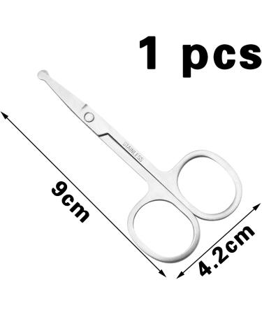 Bartscher Men's Nasal & Ear Hair Scissors - Rounded Tip Stainless Steel Grooming Tool - Buy Online on GoSupps.com