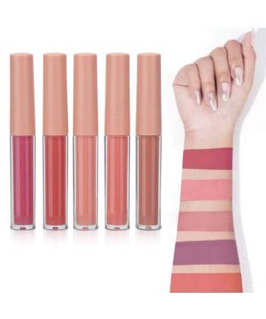 Buy Matte Lipstick Set - 5pcs Mini Waterproof Long Lasting Lipstick & Lipgloss - International Shipping Available - Buy Online on GoSupps.com
