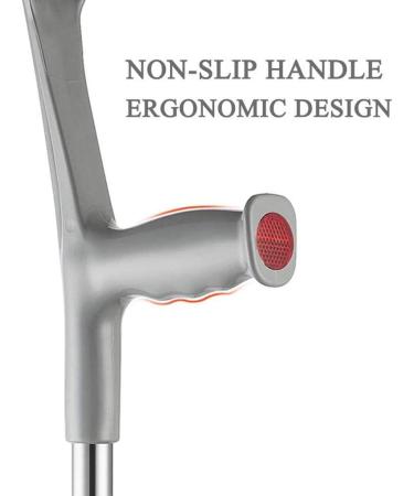 Crutches Cane Lightweight Forearm Crutches Postoperative Rehabilitation Height Adjustable Arm Cuff Crutch Ergonomic Design Comfortable on Wrist Non Skid Adult ng Crutches - Buy Online on GoSupps.com