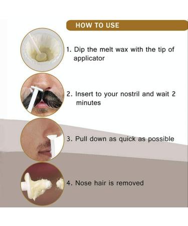 GadgetKing Nose Hair Removal Wax Kit Nasal Ear Hairs Painless Effective Safe Quick Beads Waxing Remover for Men and Woman Ladies DIY Applicator Sticks - Buy Online on GoSupps.com