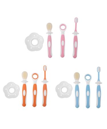 Buy BPA-Free Baby Toothbrush & Tongue Cleaner Set for 0-36 Months - Pink | Oral Care for Infants & Toddlers - International Shipping Available - Buy Online on GoSupps.com