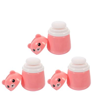 Minkissy 9-Piece Baby Powder Puff Kit and Storage Dispenser Set - Pink Sponge Puffs for Travel and Home Use - Buy Online on GoSupps.com