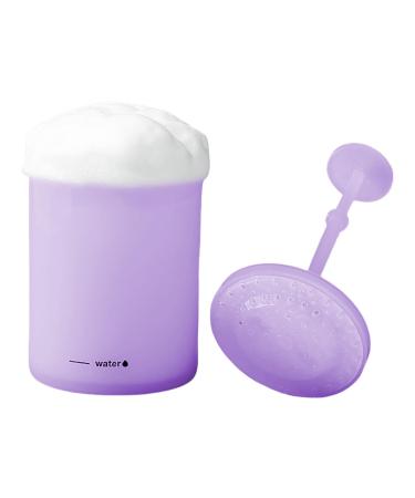 Soap Foamer - Portable Manual Face Cleanser Foaming Bottle - Skincare Cleansing Foaming Maker Cleanser Foam Maker Facial Cleansing Tool for Women Purple