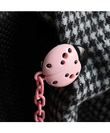 Greattangle-u Silicone Baby Pacifier & Bite Ring - Safe Funny Feeding with Anti-Drop Chain - Pink | International Shipping - Buy Online on GoSupps.com