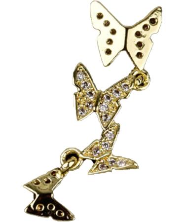 Cubic Zirconia Manicure Decor Exquisite Elegant Cubic Zirconia Eye-catching Nail Stud Nail Beauty Accessory Manicure Decor DIY Golden 1 - Buy Online on GoSupps.com