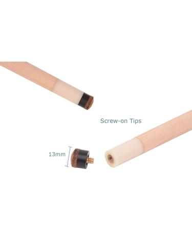 AB Earth 2-Piece Pool Cues 58 Inches American Billiard Screw-on Tips Cue House Bar Pool Stick Set 2 Screw-on Tips - Buy Online on GoSupps.com