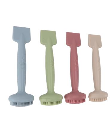 Dual Ended Silicone Facial Mask Brush Professional Grade Beauty Tool & Eco Friendly Soft Silicone Material Convenient Mud Mask Applicator Double Sided Facial Mask Brush