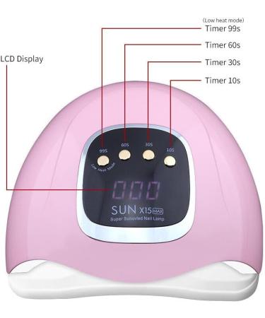 Pink Lady Nail Dryer Lamp - WY8 Sun X15 Max 280W High Power, Fast Curing UV LED Ice Lamp for Gel Polish and Nail Art - Buy Online on GoSupps.com