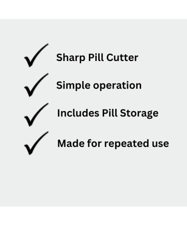 Pill Cutter Splitter with Stainless Steel Blade | EasyCare Storage & Precision Cutting - International Shipping - Buy Online on GoSupps.com