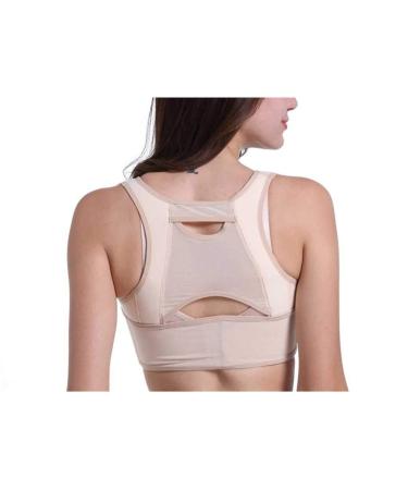1PC Women Chest Posture Corrector Support Belt Body Shaper Corset Adjustable Shoulder Back Brace Back Pain corretor de postura (Size : Medium-M) Handmade Full moon lofty ambition
