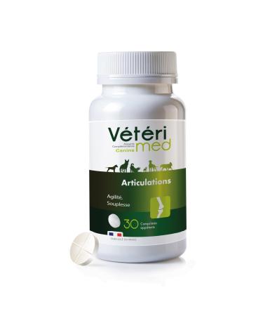 Vétérimed ARTICULATIONS 30 tablets, Action Against Arthritis in Dogs, Natural Anti-inflammatory, made in France