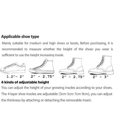 Height Increase Insoles - 4-Layer 3 Inch Air Cushion Shoe Inserts for Men & Women | Elevate Your Height Comfortably - Buy Online on GoSupps.com