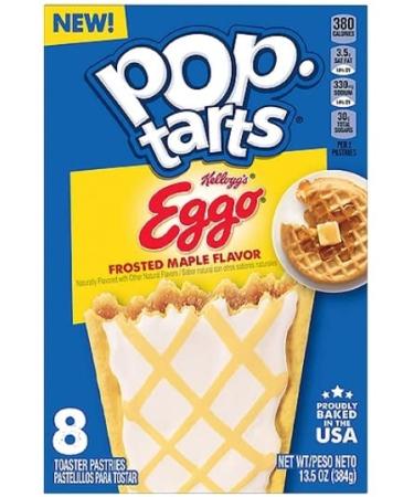 Pop Tarts Variety Pack 13.5oz - Eggo Maple, Cookies & Creme, Chocolate Fudge, Cinnamon Sugar, S'mores - Pack of 5 with Bonus Lollipops - Buy Online on GoSupps.com