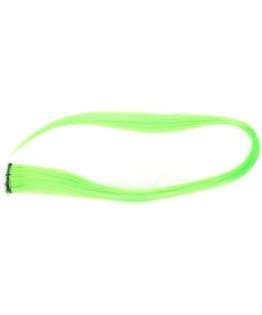 Bright Color Straight Hairpiece Clip for Hair Extension About 55cm Length High Temperature Synthetic Suitable Daily Use (Fluorescent Green) - Buy Online on GoSupps.com
