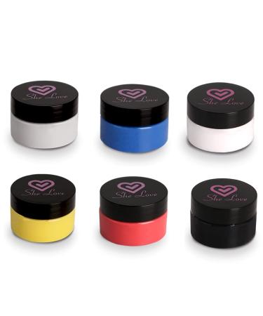 She Love Chalk Paste for Silk Screen Stencils, 6 Bottles Screen Printing Stencil Paste Set, Chalk Paint for Painting on Wood Chalk Art Paste A Set