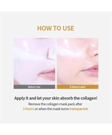  Goowafur Deep collagen overnight mask organic collagen face mask hydrating firming and moisturizing hydrogel face mask improves moisture elasticity and wrinkles - Buy Online on GoSupps.com