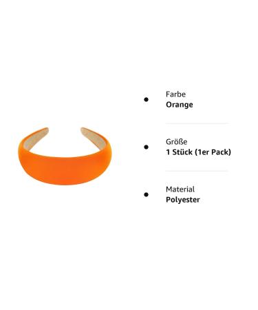 axy Wide Headband - Padded Candy Colors Hair Accessory for Women | Stylish Orange Hairband - HRK2A - Buy Online on GoSupps.com