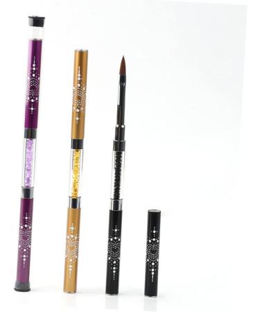 Healeved Flat Brush Pen Gel Kit for Nails Kit De U as De Gel Manicure Kit Dual Brush Pens Nail Kits Nail Brush Yn Nail Kit Nail Art Pen Acrilic Nail Kit Nails Kit Crystal Carved Pen medium Golden - Buy Online on GoSupps.com