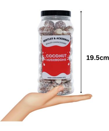Coconut Mushrooms - (480g) Original Retro Coconut Mushrooms Sweets in a Gift Jar By Bentley & Ackerman Traditional Taste. - Buy Online on GoSupps.com
