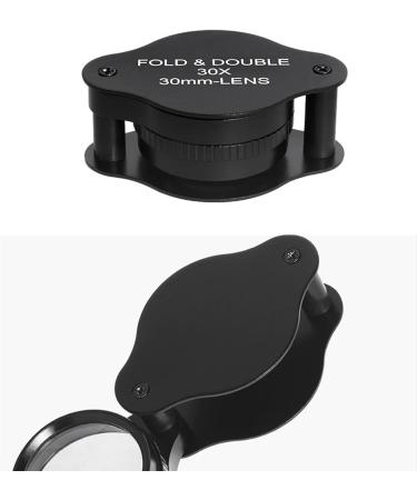 Mini Magnifying Glass 30X Folding Pocket Magnifier with Metal Protective Case Foldable Reading Magnifying Glass Portable Small Gift - Buy Online on GoSupps.com