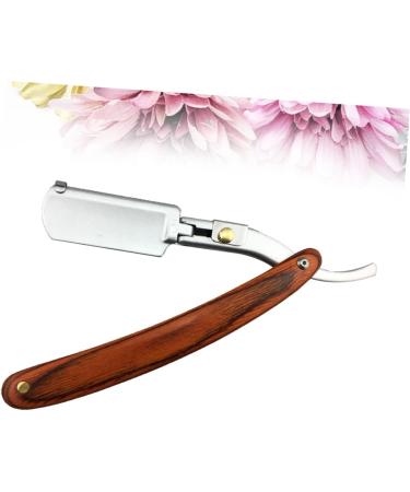 Angoily Manual Razor for Men - Portable Straight Blade Shaving Apparatus | Safe Old-Fashioned Metal & Wooden Design | International Shipping Available - Buy Online on GoSupps.com