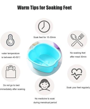 Foot Soak Basin Bath Spa Tub Large Size Plastic Foot Sink for Soaking Feet Foot Bucket Bowl for Home Foot spa Treatment/Relax/Dead Skin Remover/Pedicure Foot Care Gift Blue - Buy Online on GoSupps.com