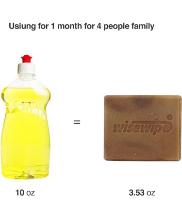 Zero Waste All Natural Kitchen Dish Soap Bar - Biodegradable Eco-Friendly - 3.5oz (Pack of 2) - Plastic Free Orange Scented - Buy Online on GoSupps.com